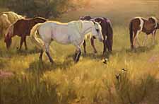 white horse oil painting