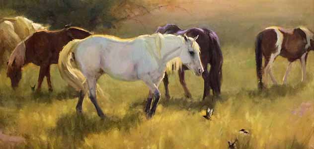 colorado oil painter animals horses landscape birds bird